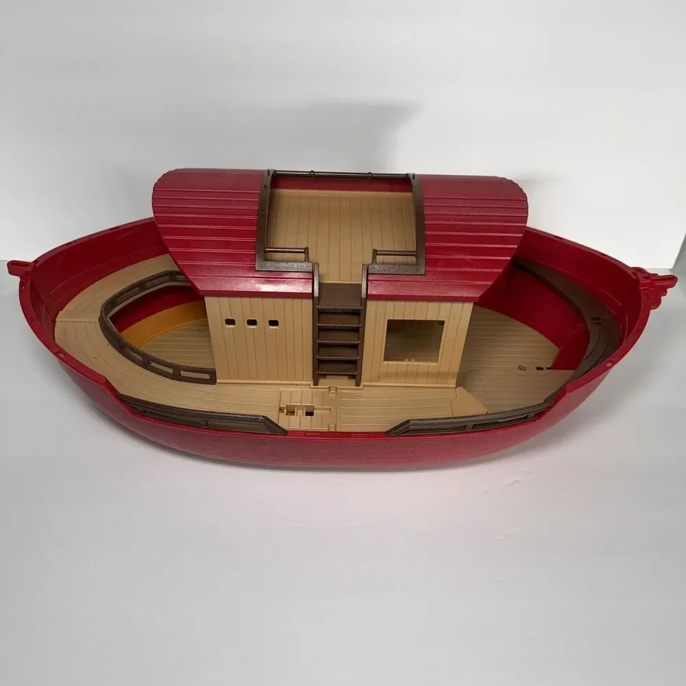 Vintage Playmobil Noah’s Ark Red Boat Really Floats Imagination 2000s Incomplete - Picture 2 of 16